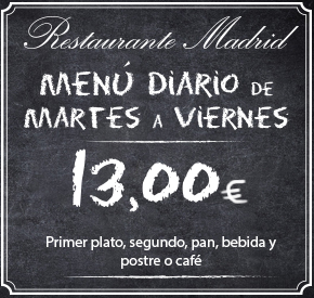 Menú diario Restaurante Madrid en Barajas