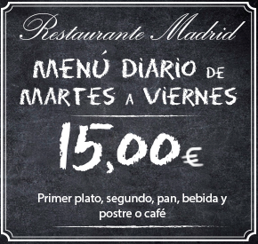 Menú diario Restaurante Madrid en Barajas