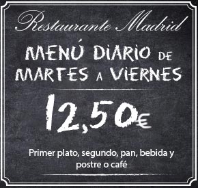 Menú diario Restaurante Madrid en Barajas